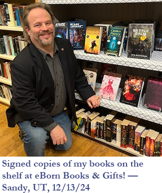 Signed copies of my books at eBorn Books & Gifts!